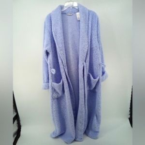 Kay Anna Plush Lavender Purple Bath Robe No Belt Interior Belt Pockets Soft L